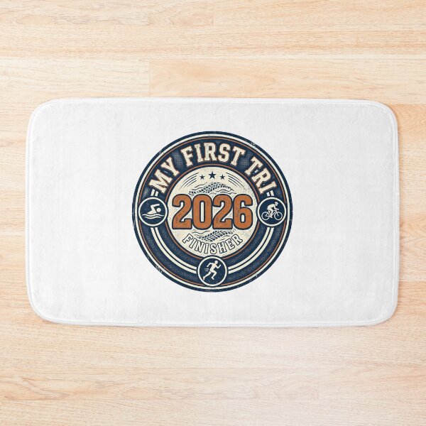 Item preview, My First Triathlon 2026 Finisher Vintage Retro Endurance Athlete Design designed and sold by Triathlongram.