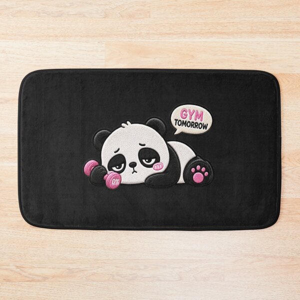 Item preview, Gym Tomorrow Panda Embroidery Patch Funny Kawaii designed and sold by ColorSplash123.
