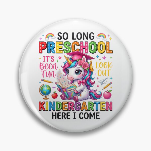 Item preview, So Long Preschool Kindergarten Here I Come Magical Unicorn Graduation Girl designed and sold by EricCotanori.