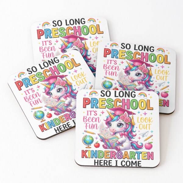 Item preview, So Long Preschool Kindergarten Here I Come Magical Unicorn Graduation Girl designed and sold by EricCotanori.