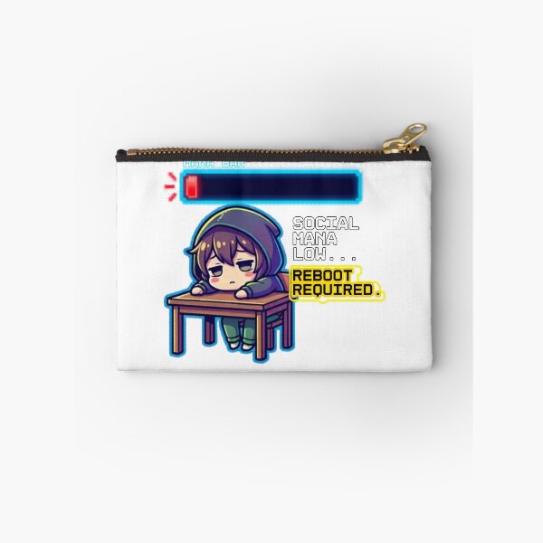 Item preview, Social Mana Low Reboot Required - Introvert Gamer Chibi designed and sold by Wit & Wear.