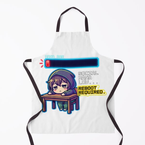 Item preview, Social Mana Low Reboot Required - Introvert Gamer Chibi designed and sold by Wit & Wear.