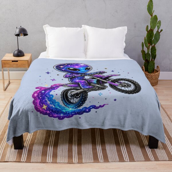 Item preview, Galaxy Alien Rider – Cosmic Neon Dirt Bike Adventure designed and sold by Black Signal.