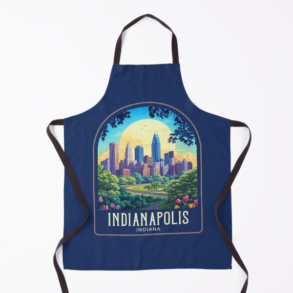Item preview, Indianapolis Vintage Travel Illustration designed and sold by HomeLivingCo.