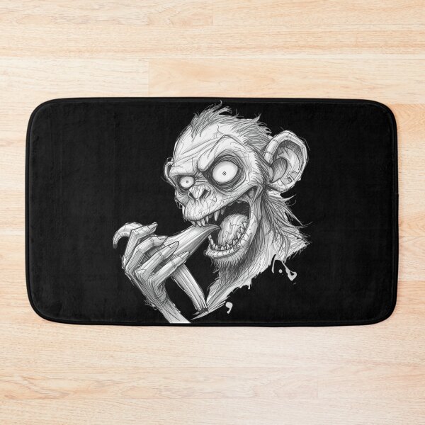 Item preview, Rabid Zombie Monkey Sketch – Dark Horror Creature Art designed and sold by EHdesignShop.