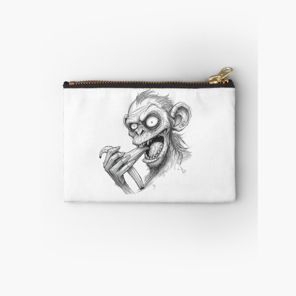 Item preview, Rabid Zombie Monkey Sketch – Dark Horror Creature Art designed and sold by EHdesignShop.