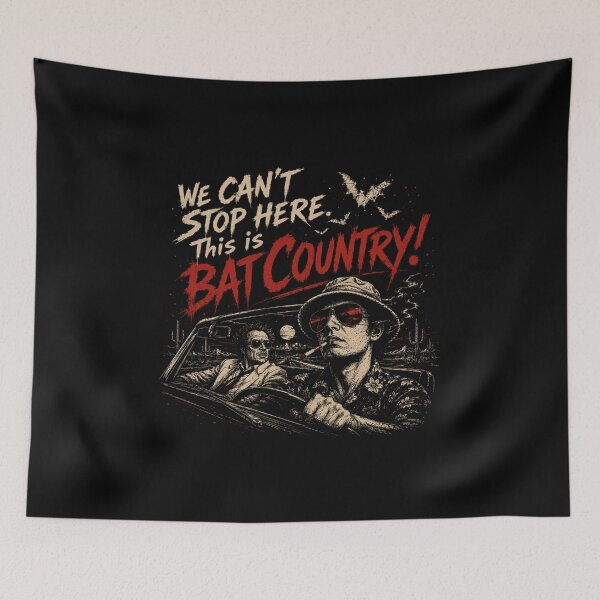 Item preview, Bat Country Road Trip – Psychedelic Desert Outlaw Tee designed and sold by ThreadTheory976.