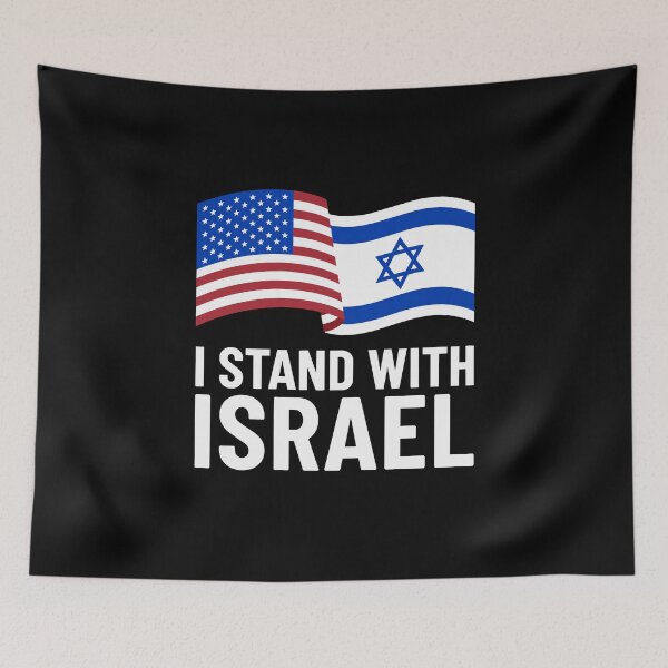 Item preview, Stand With Israel Flag Solidarity Artwork designed and sold by crouchingpixel.