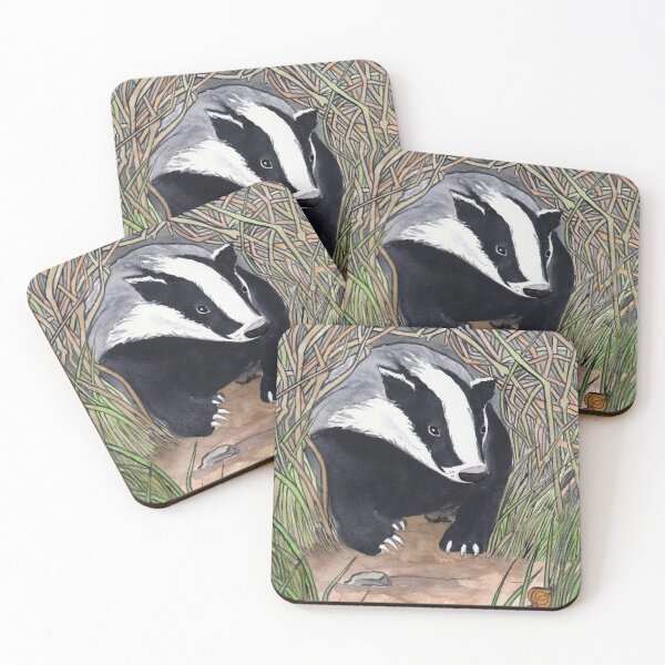 Item preview, Badger. Watercolor on 21x29.7cm paper designed and sold by crowleyronan123.
