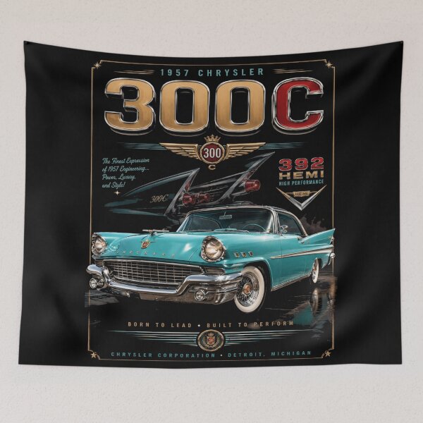 Item preview, 1957 Chrysler 300C Letter Series 392 Hemi Classic Performance Car Art designed and sold by TheArtOfCar.
