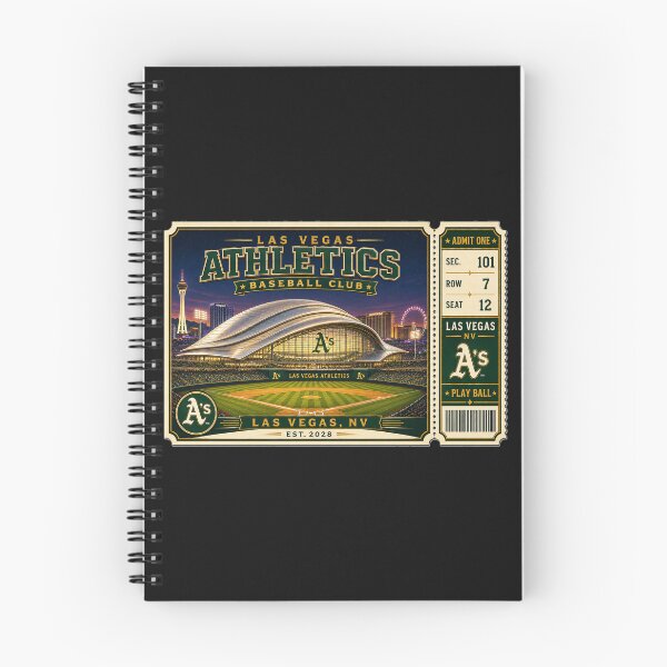 Item preview, Las Vegas Athletics Future Stadium Vintage Ticket Poster Retro Futuristic Vegas Baseball Club Art Est. 2028 designed and sold by GhostDawgs.