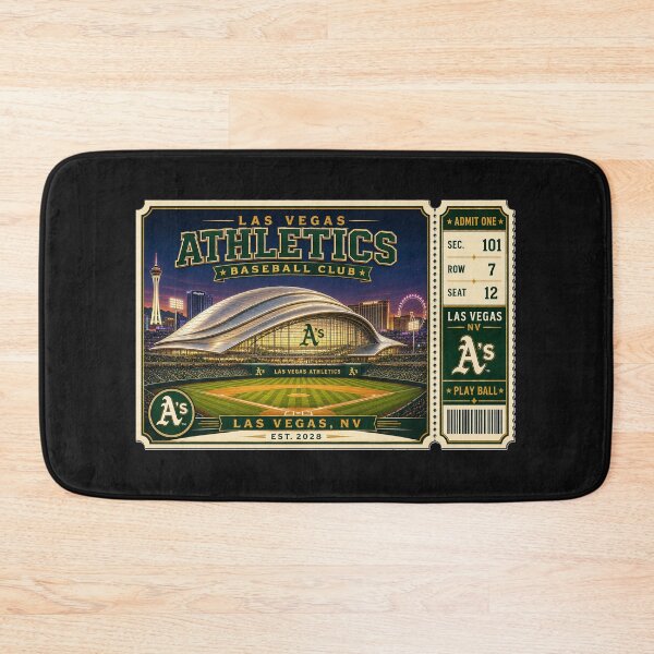 Item preview, Las Vegas Athletics Future Stadium Vintage Ticket Poster Retro Futuristic Vegas Baseball Club Art Est. 2028 designed and sold by GhostDawgs.