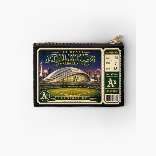 Item preview, Las Vegas Athletics Future Stadium Vintage Ticket Poster Retro Futuristic Vegas Baseball Club Art Est. 2028 designed and sold by GhostDawgs.