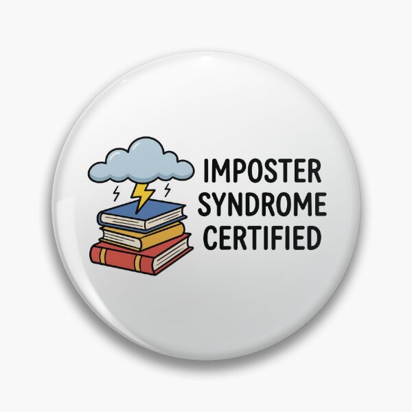 Item preview, Imposter Syndrome Certified Funny Meme Sticker designed and sold by Olivra.