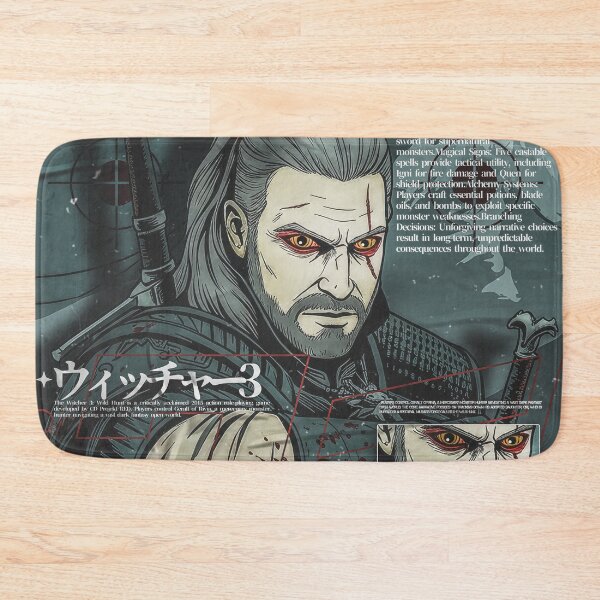 Item preview, Geralt of Rivia "White Wolf" Witcher 3 Cinematic Technical Poster designed and sold by Shopunte.