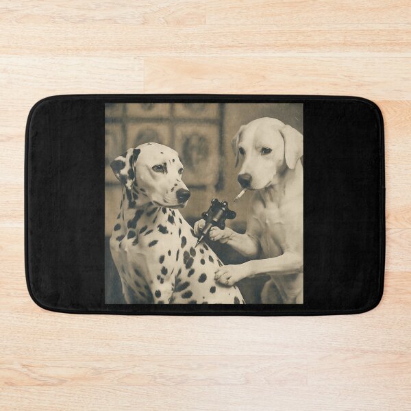 Item preview, Vintage Dogs Tattooing Dalmatian Smoking Cigarette Surreal Retro Photography Art designed and sold by DaphoLatara.