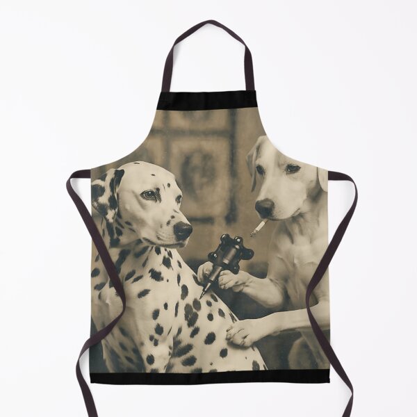 Item preview, Vintage Dogs Tattooing Dalmatian Smoking Cigarette Surreal Retro Photography Art designed and sold by DaphoLatara.