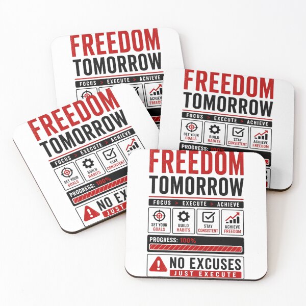 Item preview, Discipline Today, Freedom Tomorrow - No Excuses Motivation Design designed and sold by DomKo10.