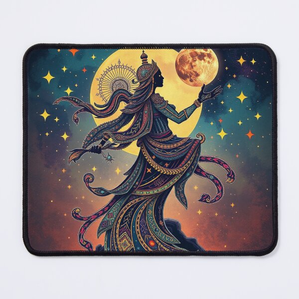 Item preview, Celestial Moon Goddess Mystic Starry Night Arabesque designed and sold by Tama-sirth.