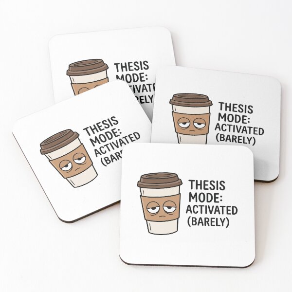 Item preview, Thesis Mode : Activated (Barely) Funny Graduate Student Sticker designed and sold by Olivra.