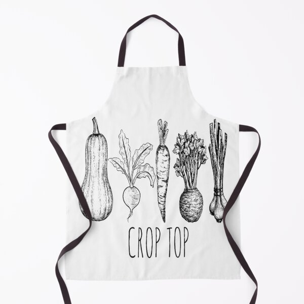 Item preview, Crop Top Funny Vegetable Gardening Harvest Sketch Art For Food Lovers designed and sold by DaphoLatara.