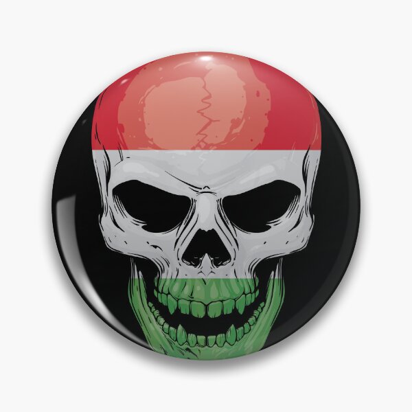 Item preview, Hungarian Flag Skull – Magyar Patriotic Skull Design designed and sold by EmeraldeaDesign.