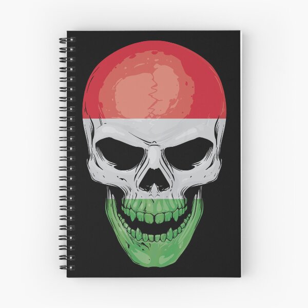 Item preview, Hungarian Flag Skull – Magyar Patriotic Skull Design designed and sold by EmeraldeaDesign.
