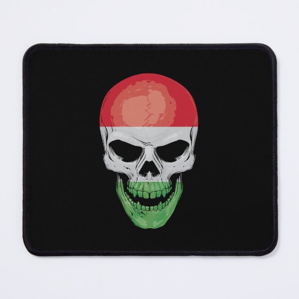 Item preview, Hungarian Flag Skull – Magyar Patriotic Skull Design designed and sold by EmeraldeaDesign.