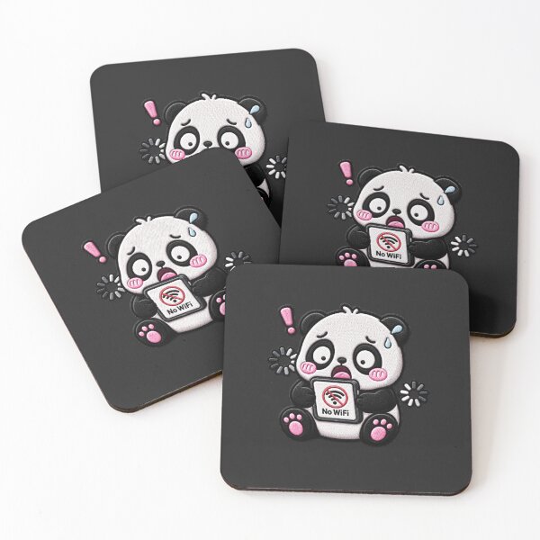 Item preview, WiFi Lost Panda Embroidery Patch Funny Kawaii designed and sold by ColorSplash123.