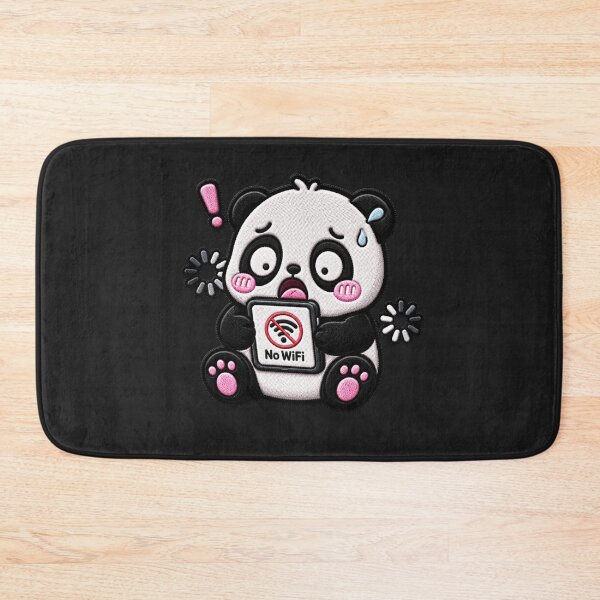 Item preview, WiFi Lost Panda Embroidery Patch Funny Kawaii designed and sold by ColorSplash123.