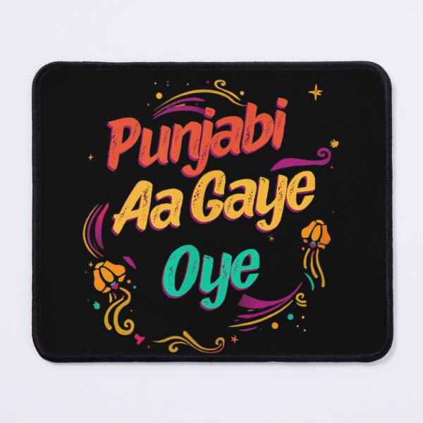 Item preview, Punjabi Aa Gaye Oye Colorful Indian Typography Cultural Quote Vibrant Design designed and sold by DaphoLatara.
