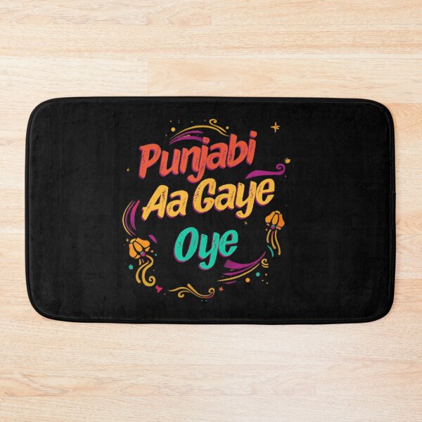 Item preview, Punjabi Aa Gaye Oye Colorful Indian Typography Cultural Quote Vibrant Design designed and sold by DaphoLatara.