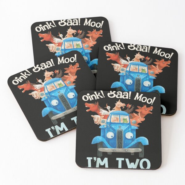 Item preview, Oink Baa Moo I'm Two Second Birthday Blue Truck Farm Animal designed and sold by DaphoLatara.