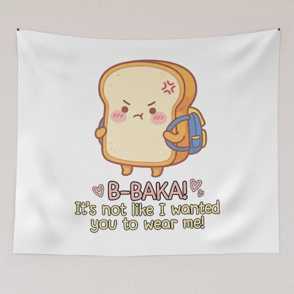 Item preview, Baka Tsundere Toast - Funny Anime Bread Kawaii designed and sold by Wit & Wear.