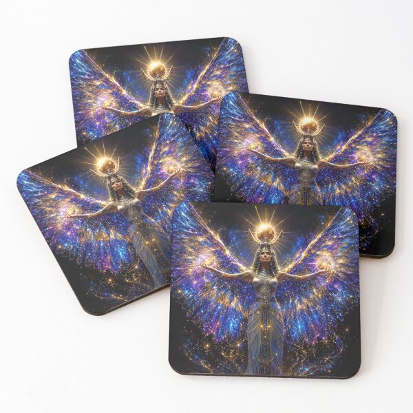 Item preview, Cosmic Goddess Wings of Light Divine Energy Art designed and sold by ThePixelMind.