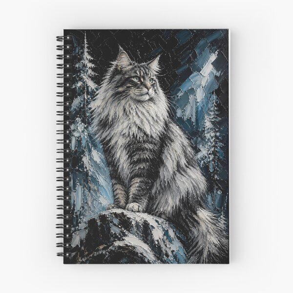 Item preview, Surveying Maine Coon Color Explosion Art designed and sold by Vista Atelier.