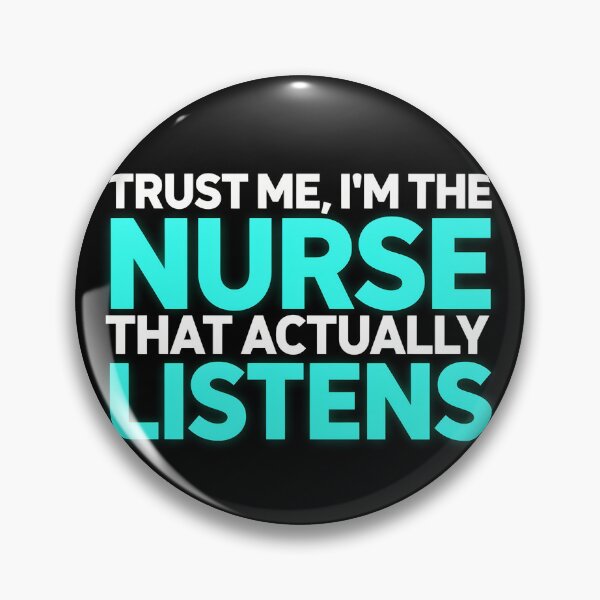 Item preview, *Trust Me I'm The Nurse That Actually Listens - Funny Nurse Quote Neon Typography* designed and sold by Petringo.