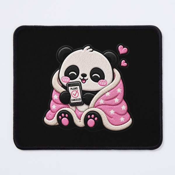 Item preview, Cancel Plans Panda Embroidery Patch Cute Kawaii designed and sold by ColorSplash123.