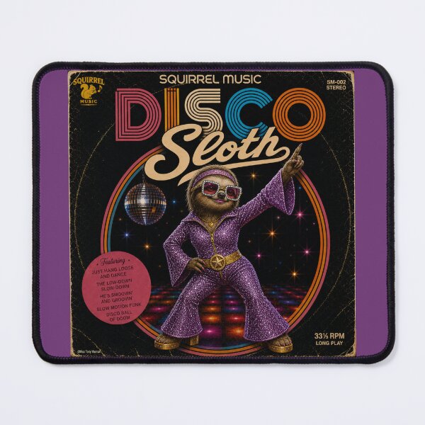 Item preview, Vintage Disco Sloth Album Cover designed and sold by MissTerryWoman.
