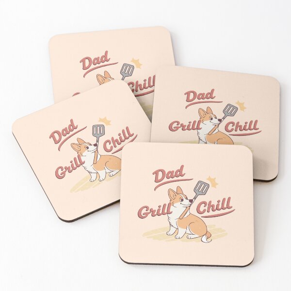 Item preview, Funny Father's Day Corgi Barbecue Design - Dad Grill Chill BBQ Dog Art designed and sold by Ahmed-khafagy.