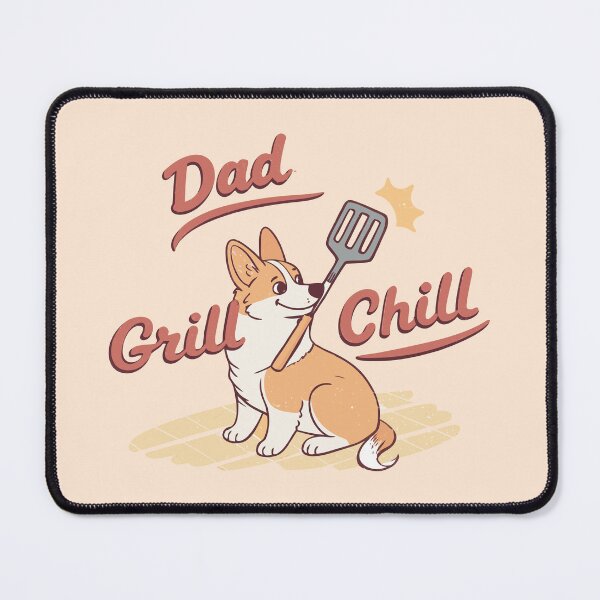 Item preview, Funny Father's Day Corgi Barbecue Design - Dad Grill Chill BBQ Dog Art designed and sold by Ahmed-khafagy.