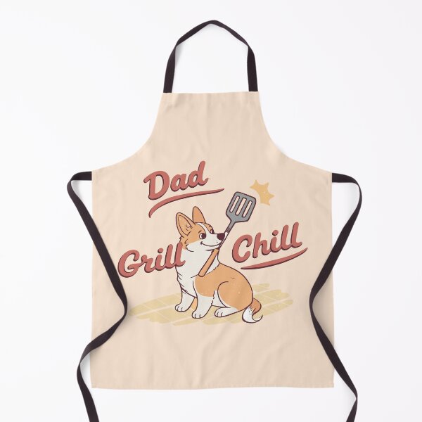 Item preview, Funny Father's Day Corgi Barbecue Design - Dad Grill Chill BBQ Dog Art designed and sold by Ahmed-khafagy.