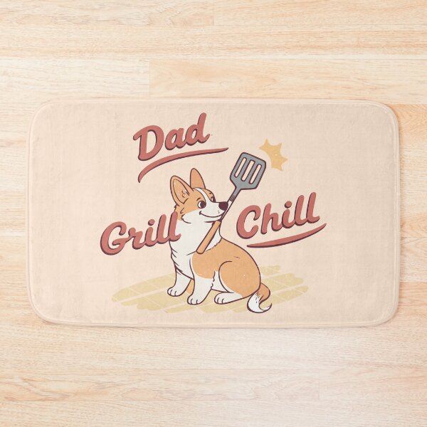 Item preview, Funny Father's Day Corgi Barbecue Design - Dad Grill Chill BBQ Dog Art designed and sold by Ahmed-khafagy.