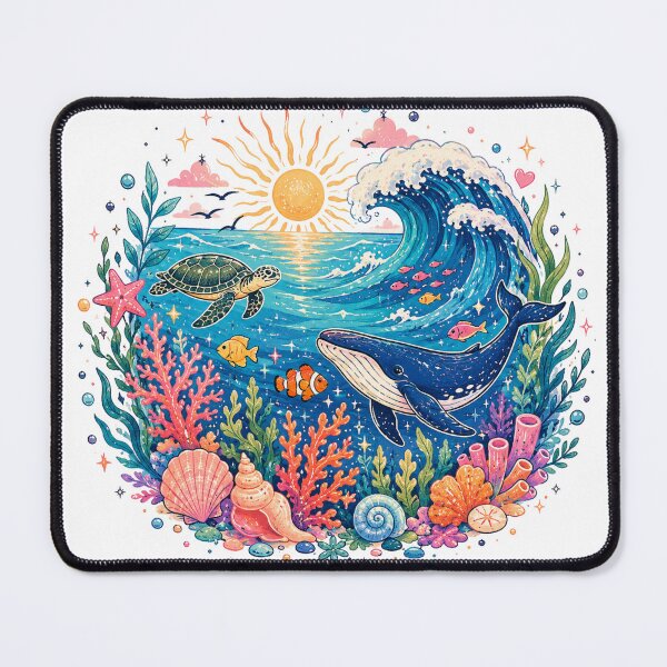 Item preview, Colorful Ocean Dreams – Marine Life Aesthetic Design designed and sold by ColorNest Designs.