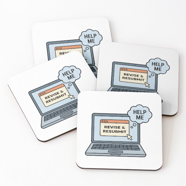 Item preview, 'Revise & Resubmit - Help Me' Funny Quote Graduate Student Sticker designed and sold by Olivra.