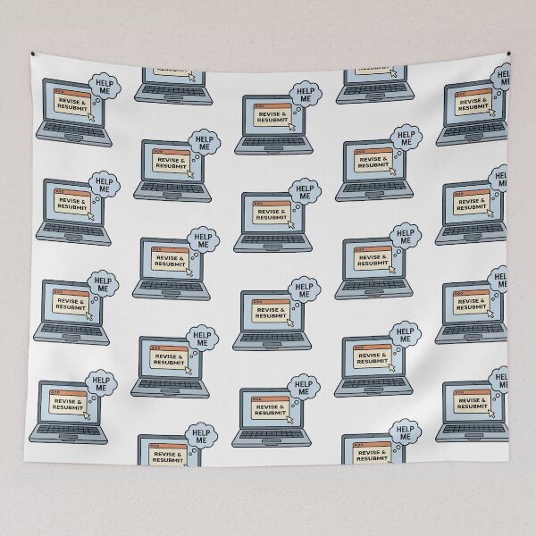 Item preview, 'Revise & Resubmit - Help Me' Funny Quote Graduate Student Sticker designed and sold by Olivra.