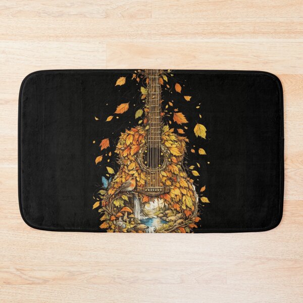 Item preview, Fantasy Guitar Made of Falling Leaves – Nature Acoustic Guitar Art designed and sold by XxZainStylexX.