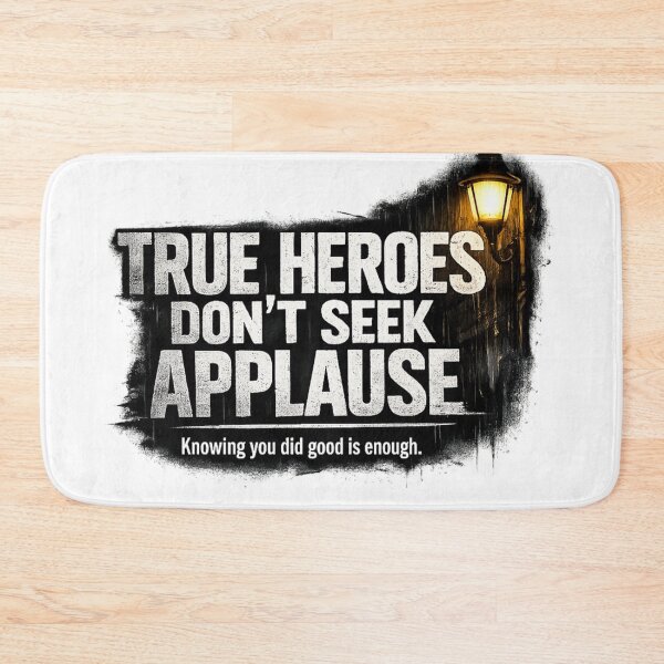 Item preview, True Heroes Don't Seek Applause | Motivational Vigilante Quote designed and sold by Art by Debasish.
