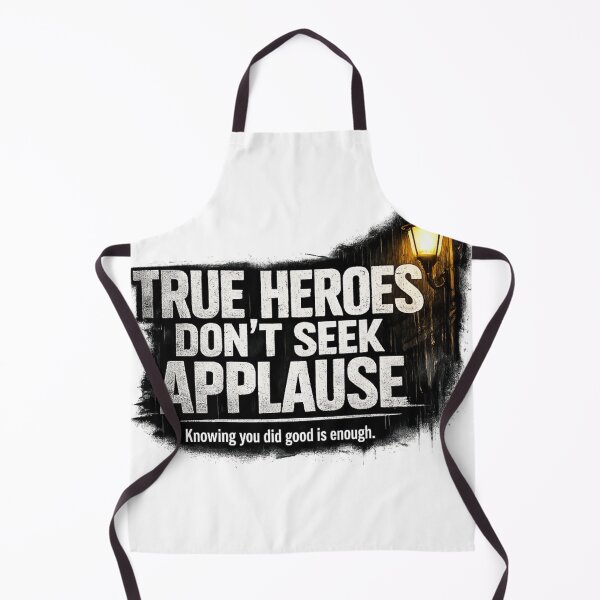 Item preview, True Heroes Don't Seek Applause | Motivational Vigilante Quote designed and sold by Art by Debasish.
