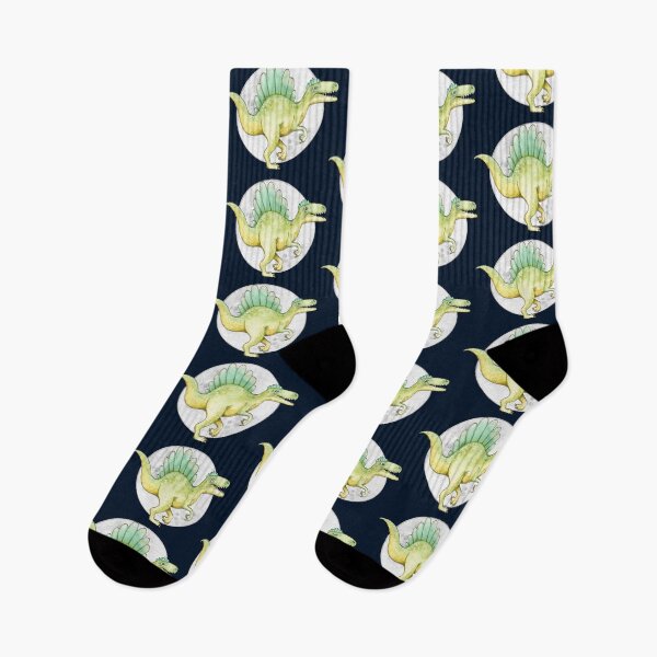 Item preview, Spinosaurus on the Moon Watercolor Art | Green Dinosaur Moon Sticker | Prehistoric Watercolor Print | Dino Space Fantasy Art designed and sold by Yasmine Mohammed.